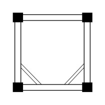 Цветник в двух углах (в ногах)