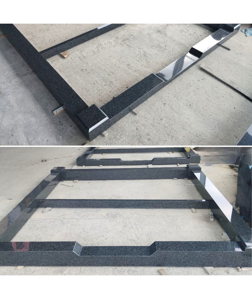 Гранитная оградa - Реконструкция могил